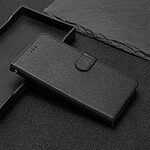 Flip Πορτοφόλι από Συνθετικό Δέρμα (PU) με TPU για OnePlus Nord 6 5G σε Μαύρο χρώμα με θήκες καρτών, stand και λουράκι καρπού.