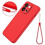Πλάτη Σιλικόνης για OnePlus Nord 6 5G από OEM σε Κόκκινο χρώμα με μαλακή ίνα και λουράκι καρπού για ασφαλή μεταφορά.