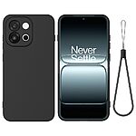 Πλάτη Σιλικόνης για OnePlus Nord 6 5G από OEM σε Μαύρο χρώμα με μαλακή εσωτερική επένδυση και λουράκι καρπού για ασφαλή μεταφορά.