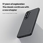 Σκληρή Πλάτη PC+TPU για Samsung Galaxy A37 5G από τη σειρά NILLKIN Frosted Shield Pro σε Μαύρο χρώμα με ματ επιφάνεια και anti-fingerprint προστασία.