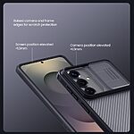 Σκληρή Πλάτη PC+TPU για Samsung Galaxy A37 5G από NILLKIN Camshield Pro Series σε Μαύρο χρώμα με slider προστασίας κάμερας.