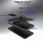 Σκληρή Πλάτη PC+TPU για Samsung Galaxy A37 5G από OEM σε Μαύρο χρώμα με περιστρεφόμενο Stand και προστασία κάμερας.