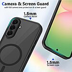 Σκληρή Πλάτη PC+TPU για Samsung Galaxy A37 5G από OEM σε Μαύρο χρώμα με ματ φινίρισμα, μαγνητικό δαχτυλίδι MagSafe και αερόσακους anti-drop.