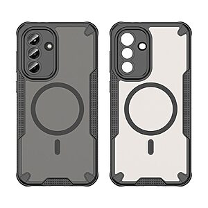 Σκληρή Πλάτη PC+TPU για Samsung Galaxy A37 5G από OEM σε Μαύρο χρώμα με ενσωματωμένο μαγνήτη, αερόσακους γωνιών και frosted φινίρισμα.