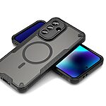 Σκληρή Πλάτη PC+TPU για Samsung Galaxy A37 5G από OEM σε Μαύρο χρώμα με ενσωματωμένο μαγνήτη, αερόσακους γωνιών και frosted φινίρισμα.