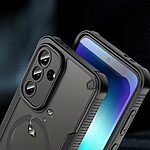 Σκληρή Πλάτη PC+TPU για Samsung Galaxy A37 5G από OEM σε Μαύρο χρώμα με ενσωματωμένο μαγνήτη, αερόσακους γωνιών και frosted φινίρισμα.