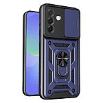 Σκληρή Πλάτη PC+TPU για Samsung Galaxy A37 5G από OEM σε Μπλε χρώμα με περιστρεφόμενο Stand και προστασία φακού κάμερας.