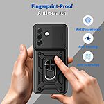 Σκληρή Πλάτη PC+TPU για Samsung Galaxy A37 5G από OEM σε Μπλε χρώμα με περιστρεφόμενο Stand και προστασία φακού κάμερας.