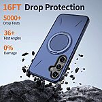 Σκληρή Πλάτη PC+TPU για Samsung Galaxy A37 5G από OEM σε Μπλε χρώμα με περιστρεφόμενο Stand 360° και συμβατότητα MagSafe.