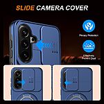 Σκληρή Πλάτη PC+TPU για Samsung Galaxy A37 5G από OEM σε Μπλε χρώμα με δακτύλιο 360° και μαγνητικό κλείδωμα για βάση αυτοκινήτου.