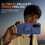 Σκληρή Πλάτη PC+TPU για Samsung Galaxy A37 5G από OEM σε Μπλε χρώμα με δακτύλιο 360° και μαγνητικό κλείδωμα για βάση αυτοκινήτου.