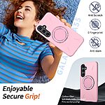 Σκληρή Πλάτη PC+TPU για Samsung Galaxy A37 5G από OEM σε Ροζ χρώμα με περιστρεφόμενο Stand 360° και συμβατότητα MagSafe.