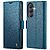 Flip Πορτοφόλι από Συνθετικό Δέρμα (PU) για Samsung Galaxy A37 5G από CASEME 023 Series σε Μπλε χρώμα με RFID προστασία, Wallet και Stand.