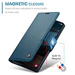 Flip Πορτοφόλι από Συνθετικό Δέρμα (PU) για Samsung Galaxy A37 5G από CASEME 023 Series σε Μπλε χρώμα με RFID προστασία, Wallet και Stand.