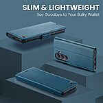 Flip Πορτοφόλι από Συνθετικό Δέρμα (PU) για Samsung Galaxy A37 5G από CASEME 023 Series σε Μπλε χρώμα με RFID προστασία, Wallet και Stand.