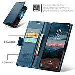 Flip Πορτοφόλι από Συνθετικό Δέρμα (PU) για Samsung Galaxy A37 5G από CASEME 023 Series σε Μπλε χρώμα με RFID προστασία, Wallet και Stand.