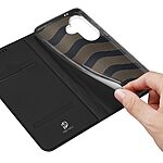 Flip Θήκη από Συνθετικό Δέρμα (PU) με TPU για Samsung Galaxy A37 5G από DUX DUCIS Skin Pro Series σε Μαύρο χρώμα με θήκη κάρτας και Stand.