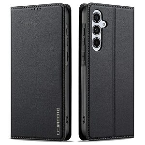 Flip Πορτοφόλι από Συνθετικό Δέρμα (PU) με TPU για Samsung Galaxy A37 5G από LC.IMEEKE L1 Series σε Μαύρο με θήκες καρτών και Stand.