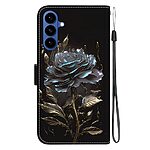 Flip Πορτοφόλι από Συνθετικό Δέρμα (PU) για Samsung Galaxy A37 5G σε Μαύρο χρώμα με θήκες καρτών, Stand και Λουράκι καρπού.