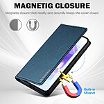 Flip Πορτοφόλι από Συνθετικό Δέρμα (PU) με TPU για Samsung Galaxy A37 5G από LC.IMEEKE L1 Series σε Μπλε χρώμα με Wallet και Stand.