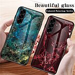 Σκληρή Πλάτη PC + Tempered Glass για Samsung Galaxy A37 5G από OEM με μοτίβο μαρμάρου σε Μαύρο χρώμα και τριπλή προστασία.