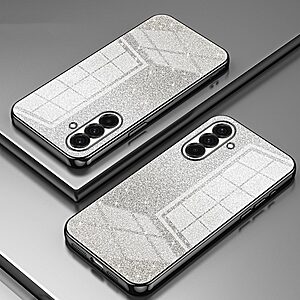 Πλάτη TPU για Samsung Galaxy A37 5G από OEM με gradient glitter σχέδιο και ηλεκτρολυτικό φινίρισμα σε μαύρο χρώμα.