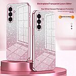 Πλάτη TPU για Samsung Galaxy A37 5G από OEM με gradient glitter σχέδιο και ηλεκτρολυτικό φινίρισμα σε μαύρο χρώμα.