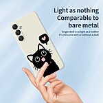 Πλάτη TPU για Samsung Galaxy A37 5G από OEM με μοτίβο αγάπης και μαύρης γάτας, ίσιες άκρες και ανυψωμένο πλαίσιο προστασίας κάμερας σε Μαύρο χρώμα.