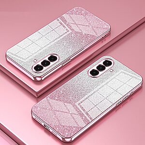 Πλάτη TPU για Samsung Galaxy A37 5G από OEM σε Ροζ χρώμα με gradient glitter σχεδιασμό και ηλεκτρολυτικό φινίρισμα για κομψή προστασία.