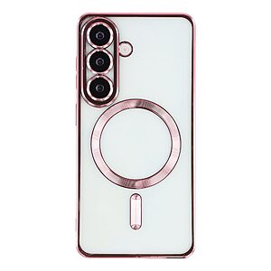 Πλάτη TPU για Samsung Galaxy A37 5G από OEM σε Ροζ χρώμα με ηλεκτρογαλβανισμένο σχεδιασμό CD veins και ενσωματωμένο μαγνήτη.