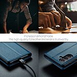 Flip Πορτοφόλι από Συνθετικό Δέρμα (PU) για Samsung Galaxy A57 5G - CASEME 023 - Μπλε με RFID προστασία, θήκες καρτών και αναδιπλούμενη βάση.