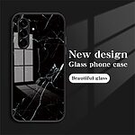Σκληρή Πλάτη PC+Tempered Glass για Samsung Galaxy A57 5G από OEM σε Μαύρο χρώμα με μοτίβο μαρμάρου και τριπλή προστασία.