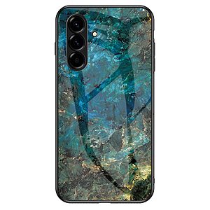 Σκληρή Πλάτη PC+Tempered Glass για Samsung Galaxy A57 5G από OEM με μοτίβο μαρμάρου σε Σμαραγδί χρώμα. Τριπλή προστασία με γυαλί, PC και TPU.
