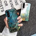 Σκληρή Πλάτη PC+Tempered Glass για Samsung Galaxy A57 5G από OEM με μοτίβο μαρμάρου σε Σμαραγδί χρώμα. Τριπλή προστασία με γυαλί, PC και TPU.