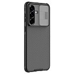 Σκληρή Πλάτη PC+TPU για Samsung Galaxy A57 5G από NILLKIN Camshield Pro Series σε ημιδιάφανο μαύρο χρώμα με sliding κάλυμμα κάμερας.