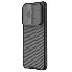 Σκληρή Πλάτη PC+TPU για Samsung Galaxy A57 5G από NILLKIN Camshield Pro Series σε ημιδιάφανο μαύρο χρώμα με sliding κάλυμμα κάμερας.