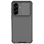 Σκληρή Πλάτη PC+TPU για Samsung Galaxy A57 5G από NILLKIN Camshield Pro Series σε ημιδιάφανο μαύρο χρώμα με sliding κάλυμμα κάμερας.