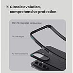 Σκληρή Πλάτη PC+TPU για Samsung Galaxy A57 5G από NILLKIN Frosted Shield Pro σε Μαύρο χρώμα με ματ φινίρισμα και αντιολισθητική επιφάνεια.