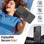 Σκληρή Πλάτη PC+TPU για Samsung Galaxy A57 5G από OEM σε Μαύρο χρώμα με MagSafe συμβατότητα και περιστρεφόμενο Stand 360°.