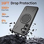 Σκληρή Πλάτη PC+TPU για Samsung Galaxy A57 5G από OEM σε Μαύρο χρώμα με MagSafe συμβατότητα και περιστρεφόμενο Stand 360°.
