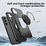 Σκληρή Πλάτη PC+TPU για Samsung Galaxy A57 5G από OEM σε Μαύρο χρώμα με MagSafe συμβατότητα και περιστρεφόμενο Stand 360°.