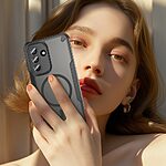 Σκληρή Πλάτη PC+TPU για Samsung Galaxy A57 5G από OEM σε Μαύρο χρώμα με ενσωματωμένο μαγνήτη, αερόσακους γωνιών και προστασία κάμερας.