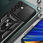 Σκληρή Πλάτη PC+TPU για Samsung Galaxy A57 5G από OEM σε Μπλε χρώμα, με περιστρεφόμενο Stand, προστασία κάμερας και μαγνητική συμβατότητα βάσης αυτοκινήτου.