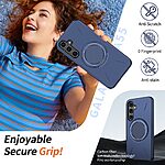 Σκληρή Πλάτη PC+TPU για Samsung Galaxy A57 5G από OEM σε Μπλε χρώμα με περιστρεφόμενο Stand 360° και συμβατότητα MagSafe.