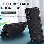Σκληρή Πλάτη PC+TPU για Samsung Galaxy A57 5G από WANLONFENG QT Series σε Μπλε Σκούρο χρώμα με ενσωματωμένο Kickstand και μαγνητική συμβατότητα.