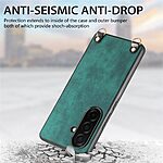 Πλάτη από Συνθετικό Δέρμα (PU) με TPU για Samsung Galaxy A57 5G σε Ροζ χρώμα με ρυθμιζόμενο λουράκι 120cm και προστασία από πτώσεις.
