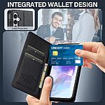 Flip Πορτοφόλι από Συνθετικό Δέρμα (PU) με TPU για Samsung Galaxy A57 5G από LC.IMEEKE L1 Series σε Μαύρο χρώμα με Wallet και Stand.