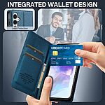 Flip Πορτοφόλι από Συνθετικό Δέρμα (PU) με TPU για Samsung Galaxy A57 5G από LC.IMEEKE L1 Series σε Μπλε χρώμα με Wallet και Stand.