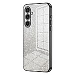 Πλάτη TPU για Samsung Galaxy A57 5G από OEM με gradient glitter σχέδιο και ηλεκτρολυτικό φινίρισμα σε Μαύρο χρώμα.