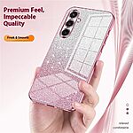 Πλάτη TPU για Samsung Galaxy A57 5G από OEM με gradient glitter σχέδιο και ηλεκτρολυτικό φινίρισμα σε Μαύρο χρώμα.